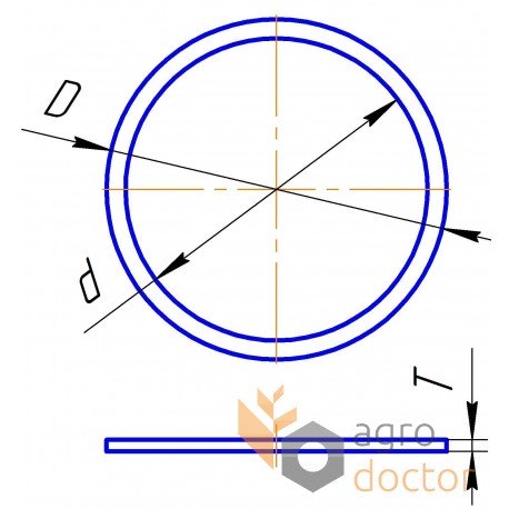 Комбайн CLAAS гідравліка кільце для гідравліки (239109) 39,5х44,5х1,5 шкіра