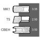 Piston ring set, 105mm