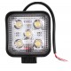 Additional headlamp LED 15 W (5x3W), 1050 Lm, square