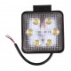 Additional headlamp LED 18 W (6x3W Epistar), 1300 Lm, square
