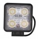 Additional headlamp LED 20 W (4x5W CREE), 2800 Lm, square