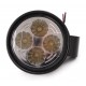 Additional headlamp LED 12 W (4x3W Epistar), 600 Lm, round