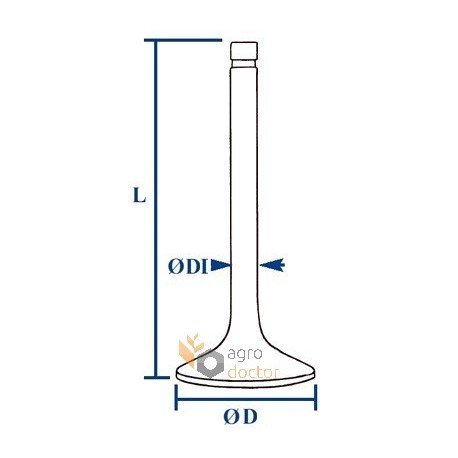 Engine exhaust valve - 31431881 Perkins