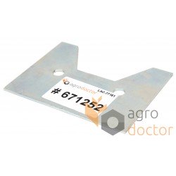 Backing plate of paddle chain conveyor 671252 suitable for Claas, 77х102mm