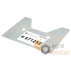 Placa de apoyo del transportador de cadena de paletas 671252 adecuado para Claas, 77õ102mm