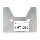 Placa de apoyo del transportador de cadena de paletas 671252 adecuado para Claas, 77õ102mm
