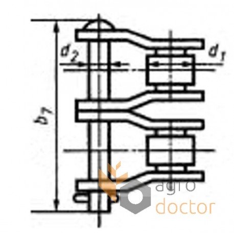 Roller chain offset link 12A-2H [Rollon] - chain