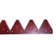 Lame de faucheuse 613303 adaptable pour Claas pour tablier de coupe 4200 mm - 57 lames dentelées