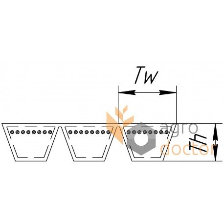 724100.0 suitable for Claas [Continental] Wrapped banded belt - 474.517.3