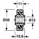 Rolka prowadząca Welger prasa, 35x12mm