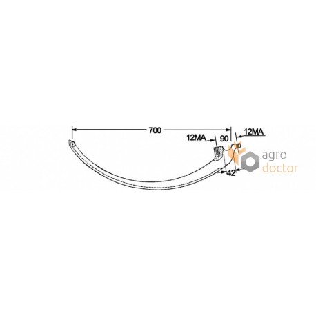 Baler needle 664 mm