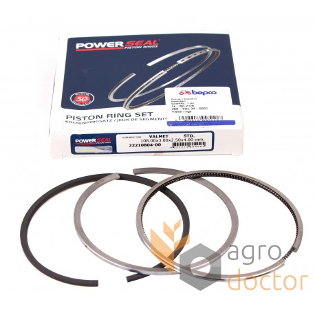 Piston ring set 836640078 Valmet engine [Power Seal]