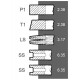 Piston ring set, 91.49mm.,  PERKINS