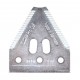 Grain head cutter bar knife section 420100045 for John Deere, Deutz Fahr combines, [Rasspe]