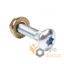 Screw with nut (M6x20) 84429100 CNH for harvester header knife