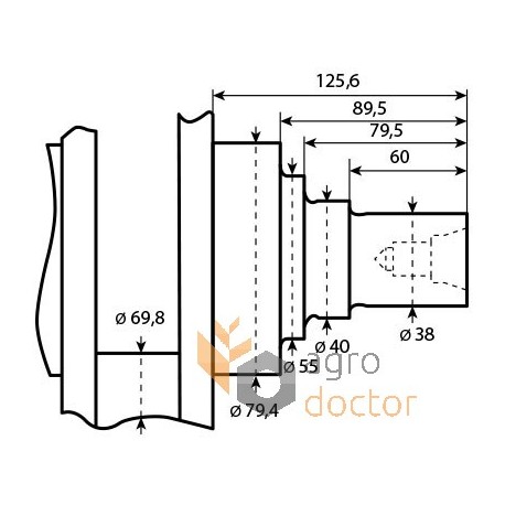 Crankshaft AT22562 John Deere for John Deere engine [Genmot]