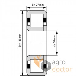 92310 (NUP310E) Cylindrical Roller Bearing [FAG]