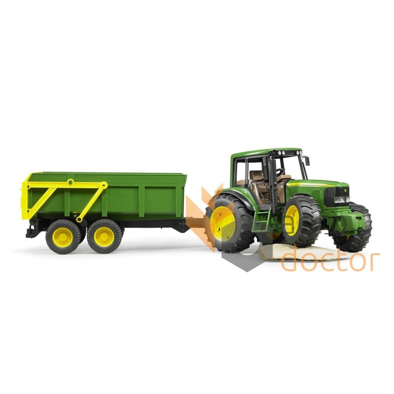 Tracteur JOHN DEERE 6920 vert avec remorque 02058 BRUDER 