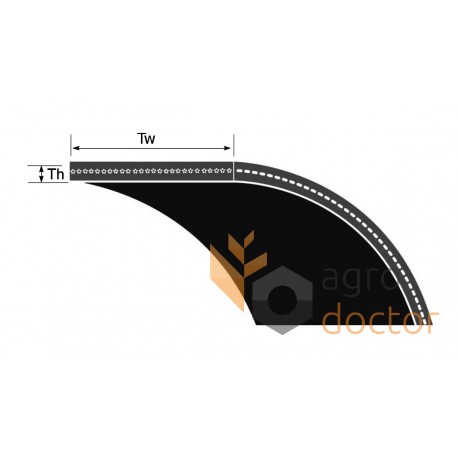 Flat belt Z22648 John Deere 150x5x3320 Harvest Belts [Stomil]