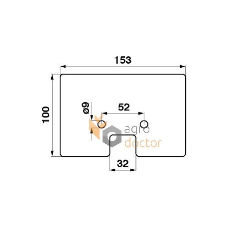 Elevator paddle 605450 suitable for Claas