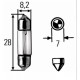 Incandescent lamp 12V 3W K SV7-8 - 8GM 002 094-121[Hella]