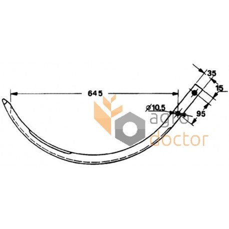 Baler needle (Steel) 809410 suitable for Claas