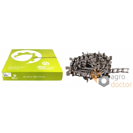 Return grain elevator chain ТРД- 38.4 R/SD/J2A [ AGV Parts], per meter