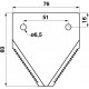 Section faucillée de la barre de coupe à grain 676234 adaptable pour moissonneuses Claas