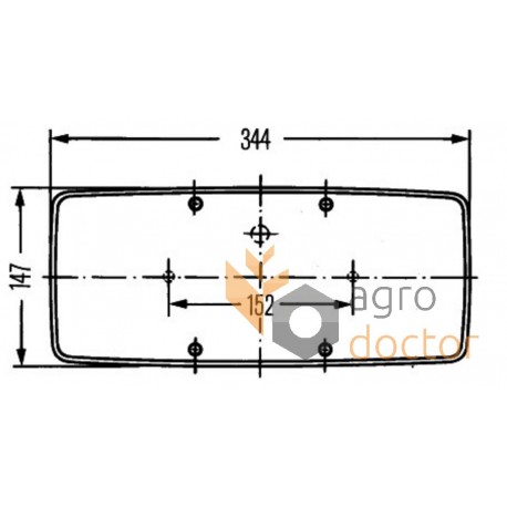 Plafond for rear light 751071 Claas [Hella]