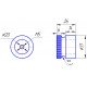 Cross joint bushing Premium 610334 Claas Dominator 38/48/58/68/76