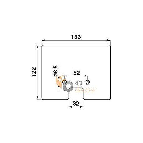 Elevator paddle 642644 suitable for Claas