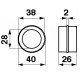 Tuleja pasuje do heder kombajnu New Holland, 28x38x26mm