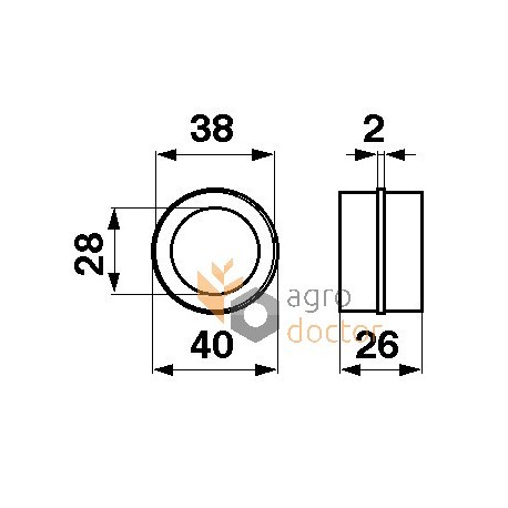 Bushing 28x38x26mm