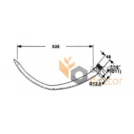 Baler needle (steel) 052993 New Holland