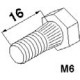 Perno de segmento M6x16 con tuerca - 187001200 adecuado para Claas [SCH]