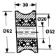 Rouleau à piston 62x20 pour presse Welger AP61