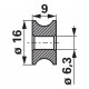 Baler needle roller 0326.02 (032602) Welger [Original]