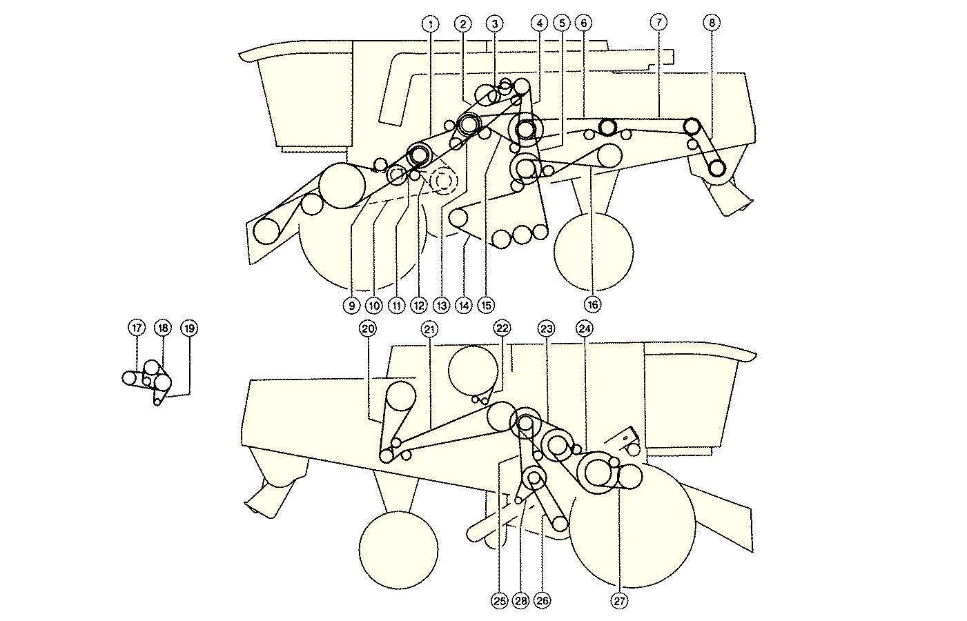 Drive elements combine CLAAS Lexion 440-460